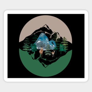 Wild blue mountain Magnet